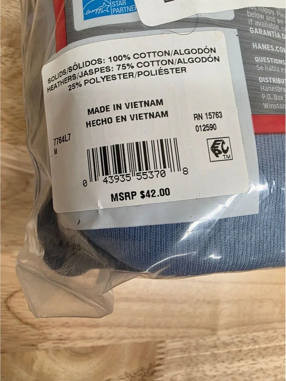 HANES ULTIMATE TAGLESS BRIEFS COMFORTFLEX BLUE ASSORTED 7‑PACK SIZE MEDIUM